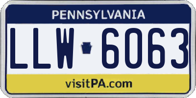 PA license plate LLW6063