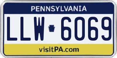 PA license plate LLW6069