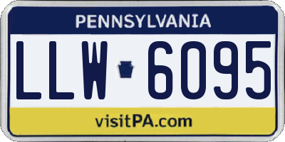 PA license plate LLW6095