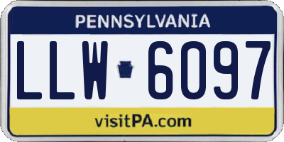 PA license plate LLW6097