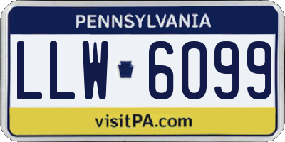 PA license plate LLW6099