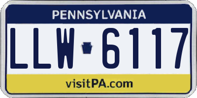PA license plate LLW6117