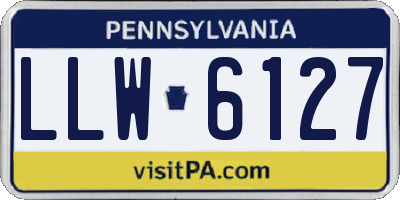 PA license plate LLW6127