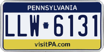 PA license plate LLW6131
