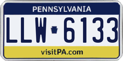 PA license plate LLW6133