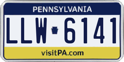 PA license plate LLW6141