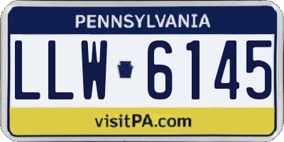 PA license plate LLW6145
