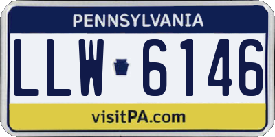 PA license plate LLW6146
