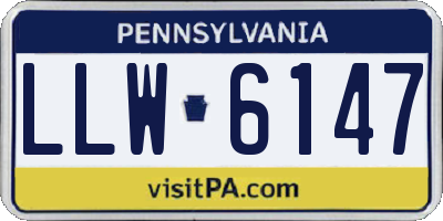 PA license plate LLW6147