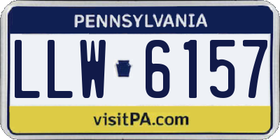 PA license plate LLW6157