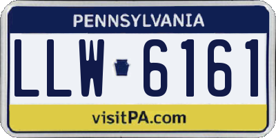 PA license plate LLW6161