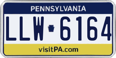 PA license plate LLW6164