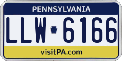 PA license plate LLW6166
