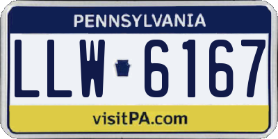 PA license plate LLW6167