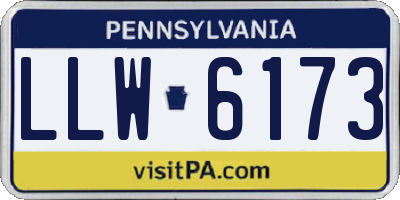 PA license plate LLW6173