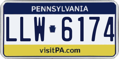 PA license plate LLW6174