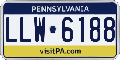 PA license plate LLW6188
