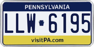 PA license plate LLW6195