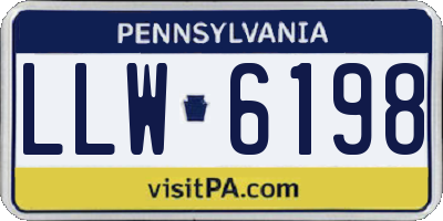 PA license plate LLW6198