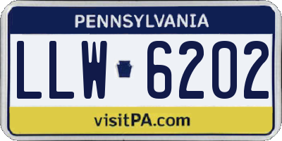 PA license plate LLW6202