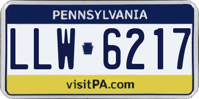 PA license plate LLW6217