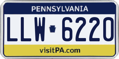 PA license plate LLW6220
