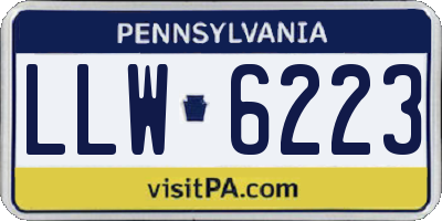 PA license plate LLW6223