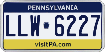PA license plate LLW6227