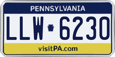 PA license plate LLW6230