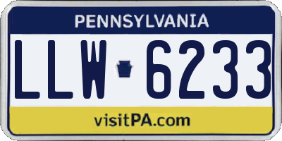 PA license plate LLW6233