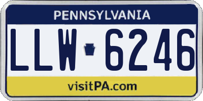 PA license plate LLW6246