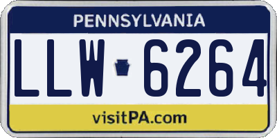 PA license plate LLW6264