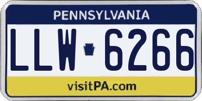 PA license plate LLW6266