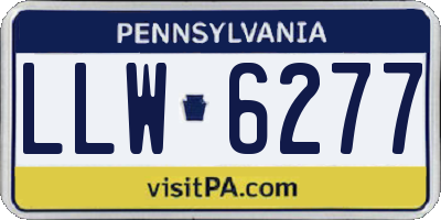 PA license plate LLW6277