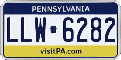PA license plate LLW6282