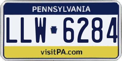 PA license plate LLW6284