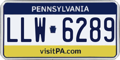 PA license plate LLW6289