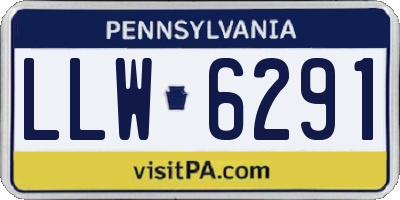 PA license plate LLW6291