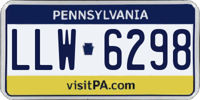 PA license plate LLW6298