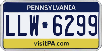 PA license plate LLW6299
