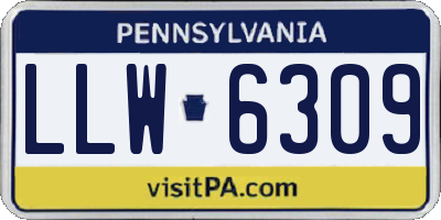 PA license plate LLW6309