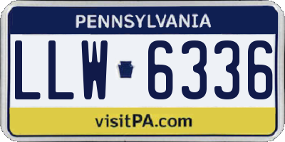 PA license plate LLW6336