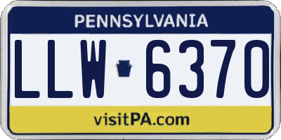 PA license plate LLW6370