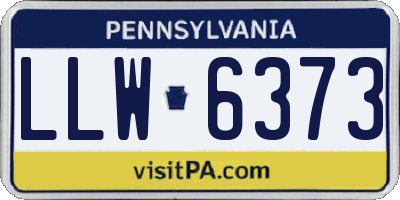 PA license plate LLW6373