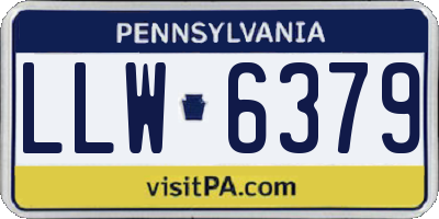 PA license plate LLW6379