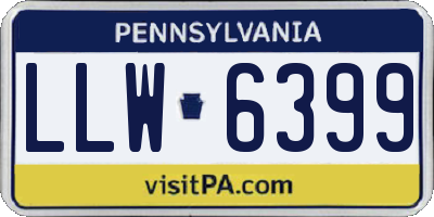 PA license plate LLW6399