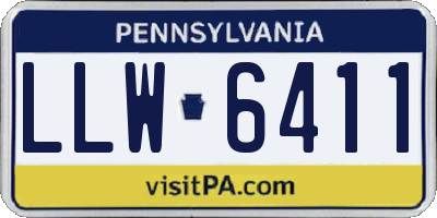 PA license plate LLW6411