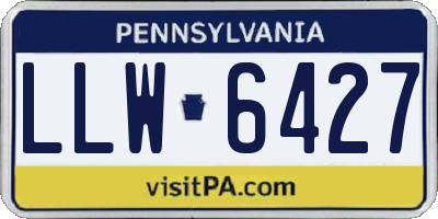 PA license plate LLW6427