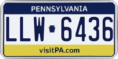 PA license plate LLW6436