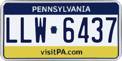 PA license plate LLW6437